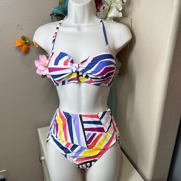 kate spade Other - 💖💖HOST PIC💖💖KATE SPADE High Waisted Lightly Padded Halter Bikini size Medium